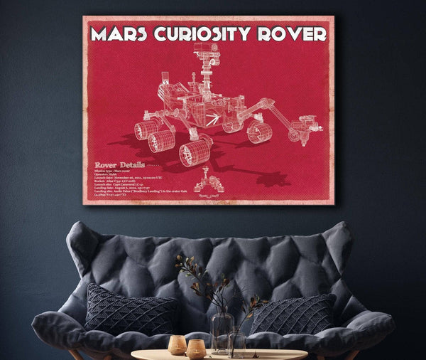 Cutler West Mars Curiosity Rover NASA Space Blueprint Print