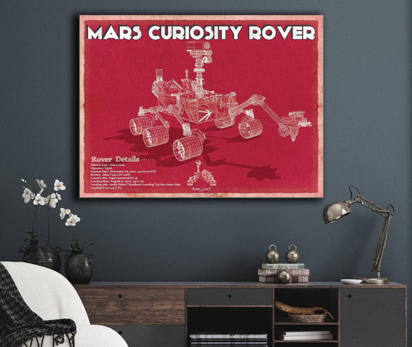 Cutler West Mars Curiosity Rover NASA Space Blueprint Print
