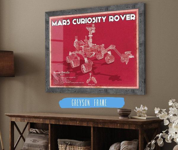 Cutler West Mars Curiosity Rover NASA Space Blueprint Print