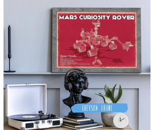 Cutler West Mars Curiosity Rover NASA Space Blueprint Print
