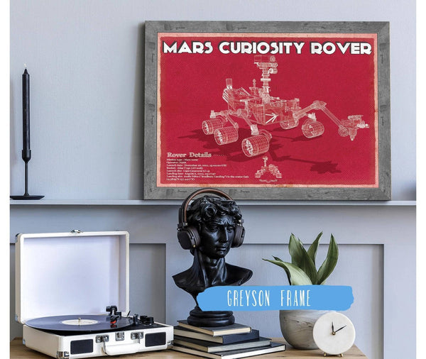 Cutler West Mars Curiosity Rover NASA Space Blueprint Print