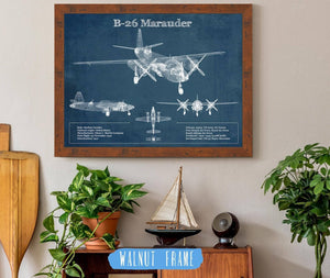 Cutler West Martin B-26 Marauder - Medium Bomber Vintage Aviation Blueprint Print