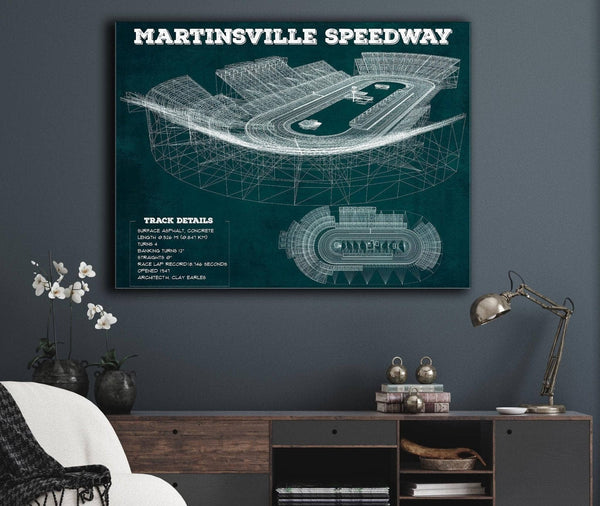 Cutler West Martinsville Speedway NASCAR Race Track Print