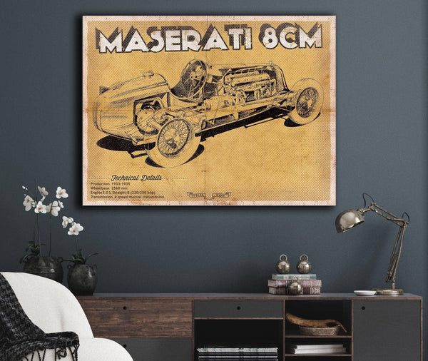 Cutler West Maserati 8CM Racing Sports Car Print