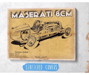Cutler West Maserati 8CM Racing Sports Car Print
