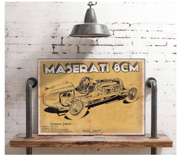 Cutler West Maserati 8CM Racing Sports Car Print
