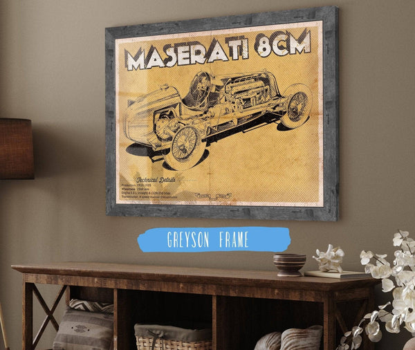 Cutler West Maserati 8CM Racing Sports Car Print