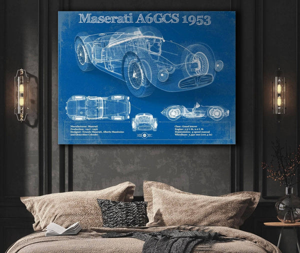 Cutler West Maserati A6GCS 1953 Original Vintage Car Blueprint