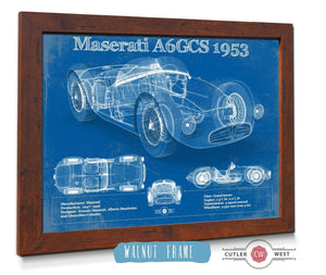 Cutler West Maserati A6GCS 1953 Original Vintage Car Blueprint