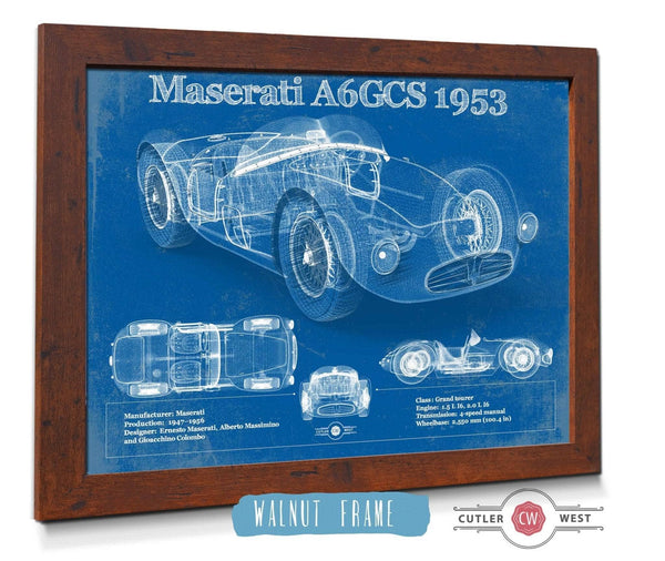 Cutler West Maserati A6GCS 1953 Original Vintage Car Blueprint