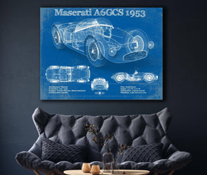 Cutler West Maserati A6GCS 1953 Original Vintage Car Blueprint
