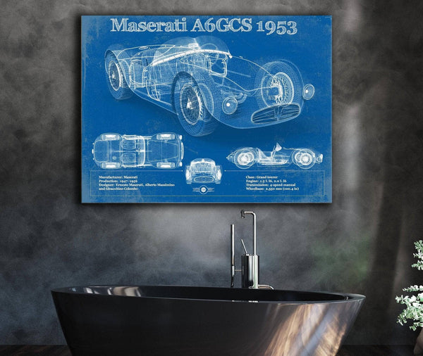 Cutler West Maserati A6GCS 1953 Original Vintage Car Blueprint