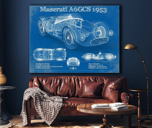 Cutler West Maserati A6GCS 1953 Original Vintage Car Blueprint