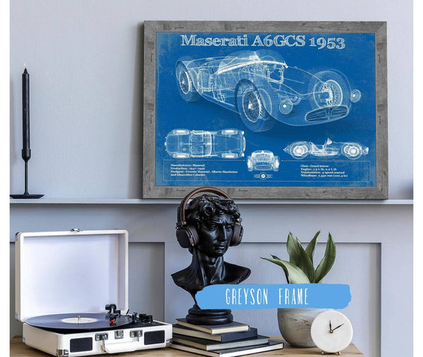 Cutler West Maserati A6GCS 1953 Original Vintage Car Blueprint