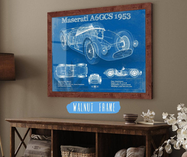 Cutler West Maserati A6GCS 1953 Original Vintage Car Blueprint