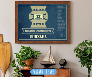 Cutler West McCarthey Athletic Center Gonzaga Bulldogs Vintage Basketball Blueprint