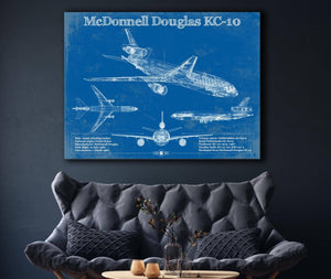 Cutler West McDonnell Douglas KC-10 Extender Aircraft Blueprint Original Military Wall Art