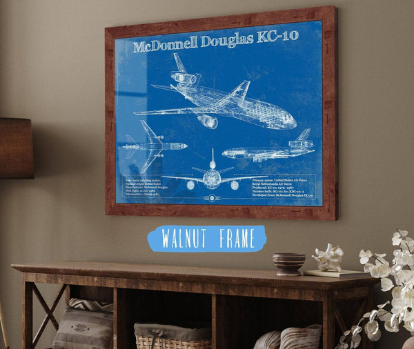 Cutler West McDonnell Douglas KC-10 Extender Aircraft Blueprint Original Military Wall Art