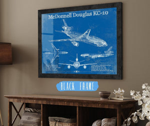 Cutler West McDonnell Douglas KC-10 Extender Aircraft Blueprint Original Military Wall Art