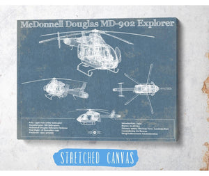 Cutler West McDonnell Douglas MD-902 Explorer Vintage Blueprint Helicopter Print
