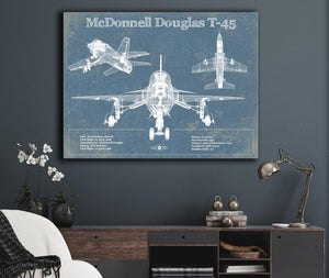 Cutler West McDonnell Douglas T-45 Goshawk Blueprint Original Military Wall Art