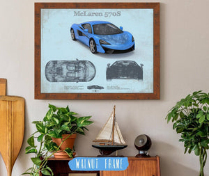Cutler West McLaren 570S Blueprint Vintage Auto Print