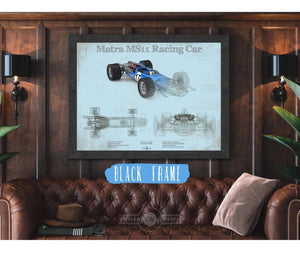 Cutler West Mclaren M1b Blueprint Vintage Auto Print