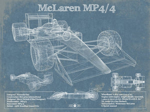 14" x 11" / Unframed Cutler West McLaren MP4-4 Formula One Race Car Print
