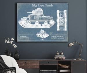 Cutler West Medium Tank, M3 Lee Vintage Blueprint Print