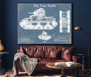 Cutler West Medium Tank, M3 Lee Vintage Blueprint Print
