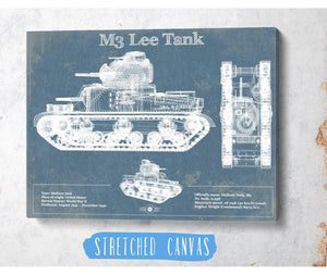 Cutler West Medium Tank, M3 Lee Vintage Blueprint Print