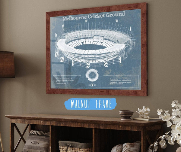 Cutler West Melbourne Cricket Ground Vintage Australian Football AFL Stadium Print