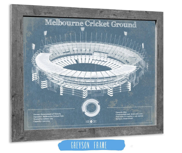 Cutler West Melbourne Cricket Ground Vintage Australian Football AFL Stadium Print