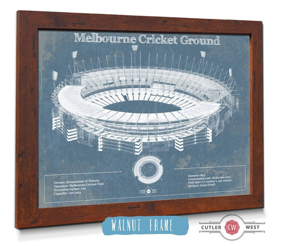 Cutler West Melbourne Cricket Ground Vintage Australian Football AFL Stadium Print