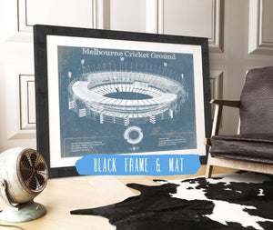 Cutler West Melbourne Cricket Ground Vintage Australian Football AFL Stadium Print