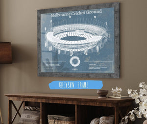Cutler West Melbourne Cricket Ground Vintage Australian Football AFL Stadium Print