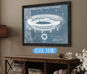 Cutler West Melbourne Cricket Ground Vintage Australian Football AFL Stadium Print