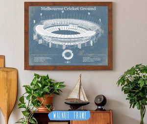 Cutler West Melbourne Cricket Ground Vintage Australian Football AFL Stadium Print