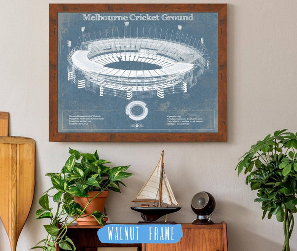 Cutler West Melbourne Cricket Ground Vintage Australian Football AFL Stadium Print