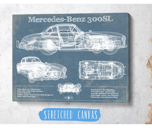 Cutler West Mercedes-Benz 300 SL Gullwing 1950 Original Blueprint Art