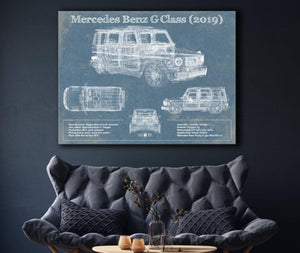 Cutler West Mercedes-Benz G-Class (2019) Vintage Blueprint Auto Print