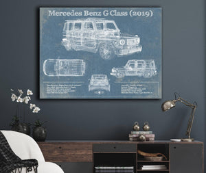 Cutler West Mercedes-Benz G-Class (2019) Vintage Blueprint Auto Print