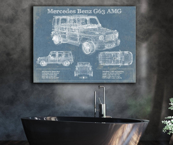 Cutler West Mercedes Benz G63 AMG (2019) Blueprint Vintage Auto Print