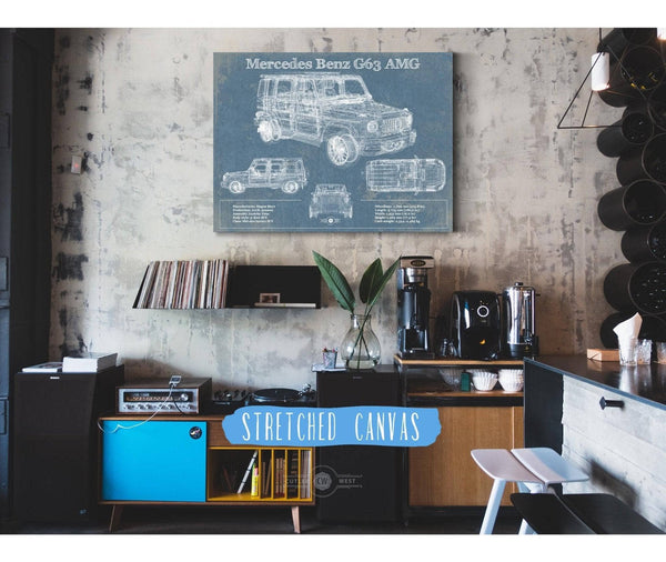 Cutler West Mercedes Benz G63 AMG (2019) Blueprint Vintage Auto Print