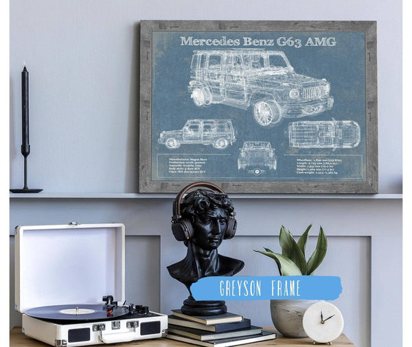 Cutler West Mercedes Benz G63 AMG (2019) Blueprint Vintage Auto Print