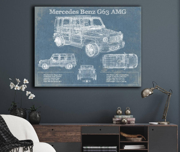 Cutler West Mercedes Benz G63 AMG (2019) Blueprint Vintage Auto Print