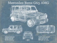 Cutler West Mercedes Benz Collection 14" x 11" / Unframed Mercedes Benz G63 AMG (2019) Blueprint Vintage Auto Print 833110110_74517