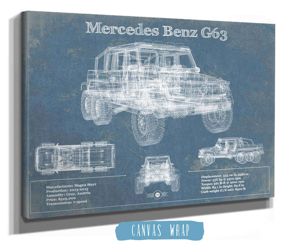 Cutler West Mercedes Benz G63 Blueprint Vintage Auto Print