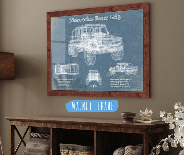 Cutler West Mercedes Benz G63 Blueprint Vintage Auto Print