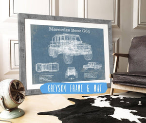 Cutler West Mercedes Benz G63 Blueprint Vintage Auto Print